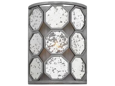 Hinkley Lara 11" Tall 1-Light Brushed Silver Glass Wall Sconce HY3560BV