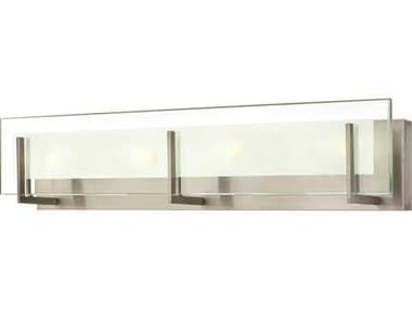 Hinkley Latitude 26" Wide 4-Light Brushed Nickel Glass Vanity Light HY5654BN
