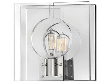 Hinkley Lisa Mcdennon 10" Tall 1-Light Polished Nickel Clear Glass Wall Sconce HY41310PNI