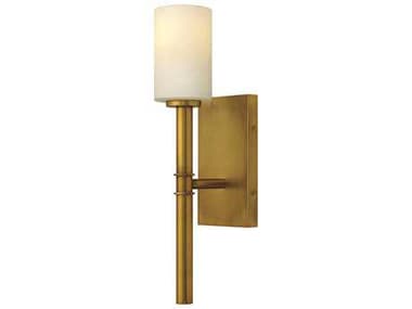 Hinkley Margeaux 18" Tall 1-Light Vintage Brass Glass Wall Sconce HY3580VS