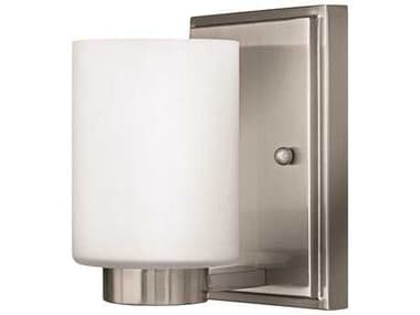Hinkley Miley 6" Tall 1-Light Brushed Nickel Glass Wall Sconce HY5050BN