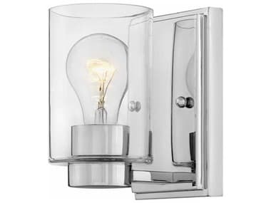 Hinkley Miley 6" Tall 1-Light Chrome Glass Wall Sconce HY5050CMCL