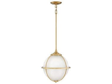 Hinkley Odeon 15" 3-Light Satin Brass Glass Globe Pendant HY4744SA