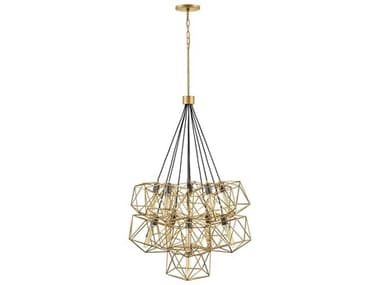 Hinkley Astrid 33" 11-Light Deluxe Gold Tiered Pendant HY3029DG