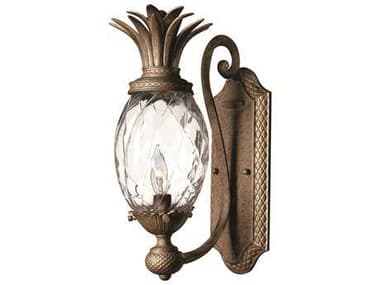 Hinkley Plantation 14" Tall 1-Light Pearl Bronze Glass Wall Sconce HY4140PZ