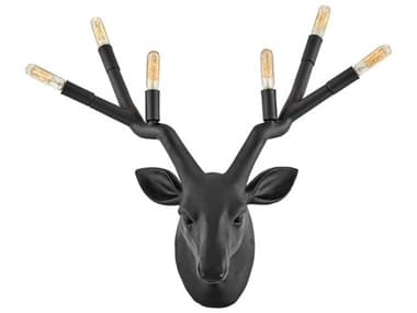 Hinkley Stag 20" Tall 6-Light Black Wall Sconce HY30602BK