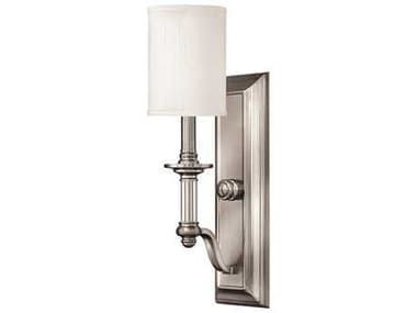 Hinkley Sussex 18" Tall 1-Light Brushed Nickel Glass Wall Sconce HY4790BN