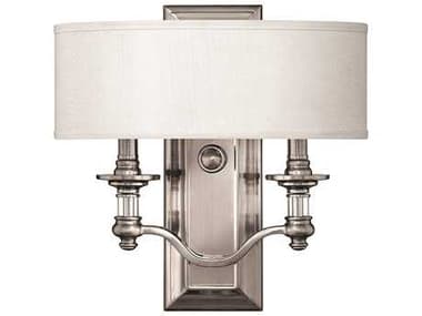 Hinkley Sussex 14" Tall 2-Light Brushed Nickel Wall Sconce HY4900BN