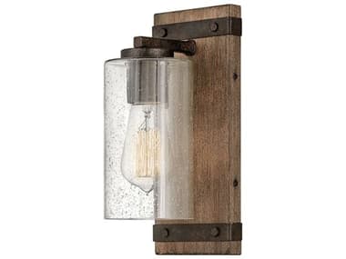 Hinkley Sawyer 11" Tall 1-Light Sequoia Brown Glass Wall Sconce HY5940SQ