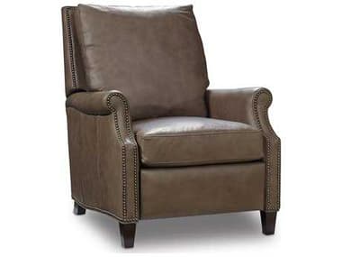 Hooker Furniture Aspen Lenado 36" Natchez Dark Wood Brown Leather Upholstered Recliner HOORC362084