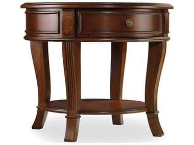 Hooker Furniture Brookhaven Distressed Cherry 28'' Wide Round Lamp End Table HOO28180116