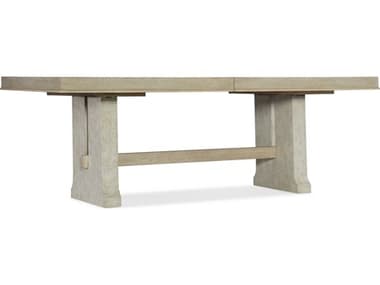 Hooker Furniture Cascade 84-106" Extendable Rectangular Terrain Textured Gesso Light Wood Dining Table HOO61207520080