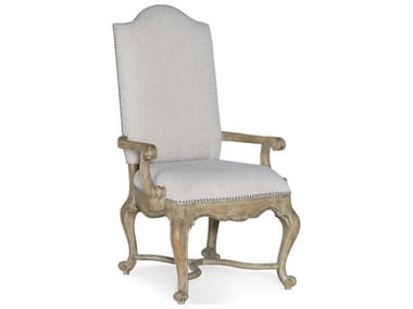Hooker Furniture Castella Beige Fabric Upholstered Arm Dining Chair HOO58787550080