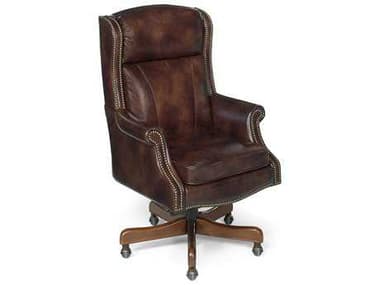 Hooker Furniture Empire Byzantine Brown Leather Adjustable Swivel Tilt Executive Desk Chair HOOEC216