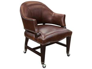 Hooker Furniture Isadora Leather Brown Upholstered Arm Dining Chair HOOGC100086