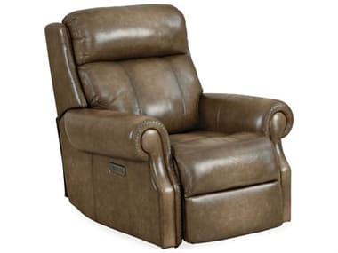 Hooker Furniture Brooks Power 39" Tianran Nature Brown Leather Upholstered Recliner with Headrest HOOSS316PH1083