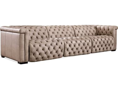 Hooker Furniture Savion Giovanni Taupe / Dark Wood Sofa HOOSS434GP3082