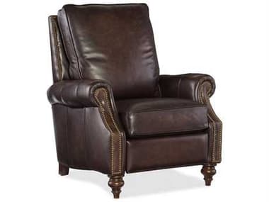 Hooker Furniture Sedona Chateau 32" Dark Walnut Brown Leather Upholstered Recliner HOORC185089