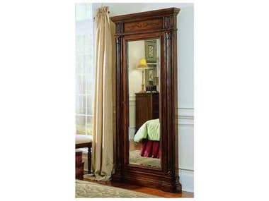 Hooker Furniture Dark Wood 40''W x 85''H Rectangular Floor Mirror with Jewelry Armoire Storage HOO50050558