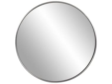 Howard Elliott Copenhagen Brushed Silver 30'' Round Wall Mirror HE94012