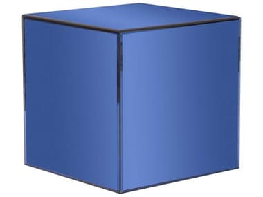 Howard Elliott Mirrored Cube 16" Square Glass End Table HE48014