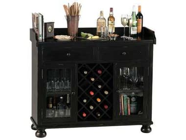 Howard Miller Cabernet 48" Black Hardwood Wine Cabinet HOW695002