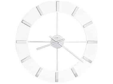Howard Miller Pearl White & Polished Chrome Oversized Gallery Wall Clock HOW625596