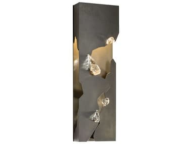 Hubbardton Forge Trove 20&quot; Tall Gray Crystal LED Wall Sconce HBF202015