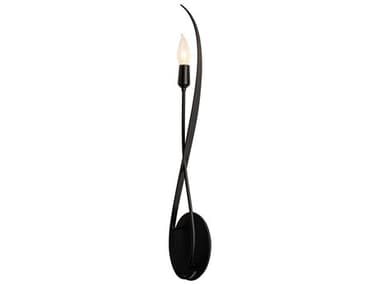 Hubbardton Forge Willow 26" Tall 1-Light Black Wall Sconce HBF209120