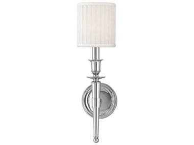 Hudson Valley Abington 18" Tall 1-Light Polished Nickel Off White Wall Sconce HV4901PN