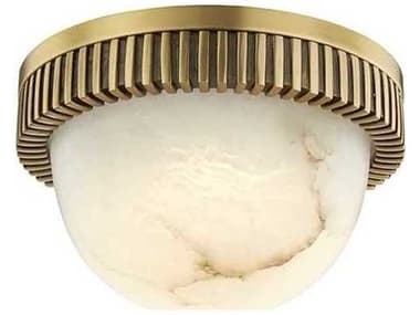 Hudson Valley Ainsley 5" 1-Light Aged Brass White LED Dome Geometric Flush Mount HV1430AGB