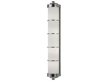Hudson Valley Albany 29" Tall 4-Light Polished Nickel White Glass Wall Sconce HV3833PN