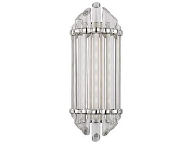 Hudson Valley Albion 16" Tall 1-Light Polished Nickel Clear Glass LED Wall Sconce HV408PN