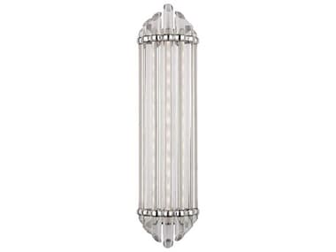 Hudson Valley Albion 24" Tall 1-Light Polished Nickel Clear Glass LED Wall Sconce HV414PN