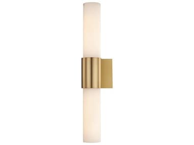 Hudson Valley Barkley 23" Tall 2-Light Aged Brass Off White LED Wall Sconce HV8210AGB