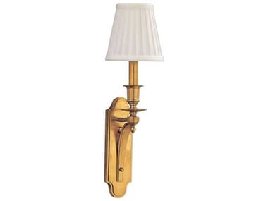 Hudson Valley Beekman 17" Tall 1-Light Aged Brass Off White Wall Sconce HV2121AGB