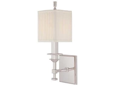 Hudson Valley Berwick 15" Tall 1-Light Polished Nickel Off White Wall Sconce HV241PN