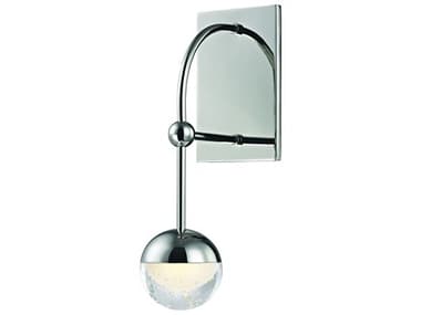 Hudson Valley Boca 1-Light Polished Nickel Clear Glass LED Wall Sconce HV1221PN