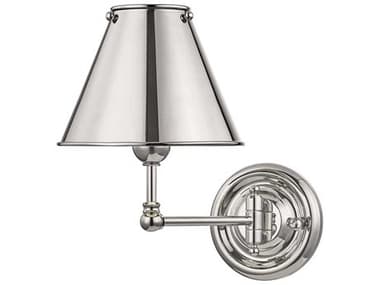 Hudson Valley Classic 10" Tall 1-Light Polished Nickel Swing Wall Sconce HVMDS101PNMS