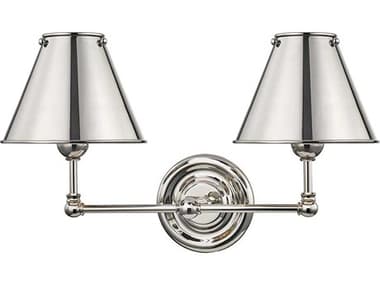 Hudson Valley Classic 2-Light Polished Nickel Vanity Light HVMDS102PNMS