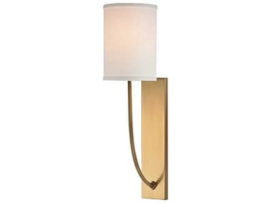 Hudson Valley Colton 17" Tall 1-Light Aged Brass Off White Wall Sconce HV731AGB