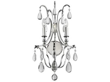 Hudson Valley Crawford 23" Tall 2-Light Polished Nickel Crystal Wall Sconce HV9302PN