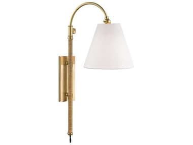 Hudson Valley Curves 30" Tall 1-Light Aged Brass Wall Sconce HVMDS501AGB