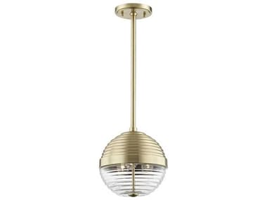Hudson Valley Easton 10" 3-Light Aged Brass Clear Glass Globe Mini Pendant HV1210AGB