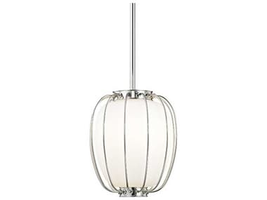 Hudson Valley Ephron 1-Light Polished Nickel Yellow Glass Mini Pendant HV5110PN