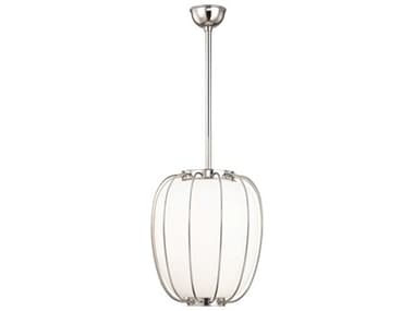 Hudson Valley Ephron 1-Light Polished Nickel Yellow Glass Pendant HV5114PN