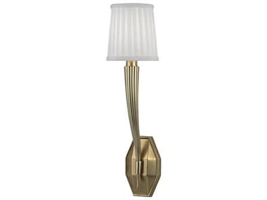 Hudson Valley Erie 20" Tall 1-Light Aged Brass White Wall Sconce HV3861AGB