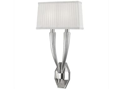 Hudson Valley Erie 21" Tall 2-Light Polished Nickel White Wall Sconce HV3862PN