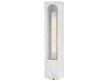 Hudson Valley Erwin 15" Tall 1-Light White Marble LED Wall Sconce HV3091WM