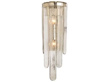 Hudson Valley Fenwater 23" Tall 2-Light Polished Nickel Gold Glass Wall Sconce HV9410PN